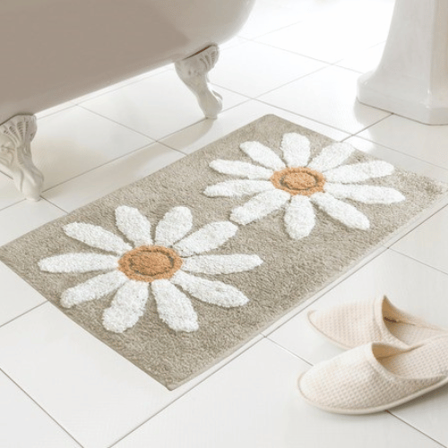 Fluer Design 100% Cotton Bath Mat