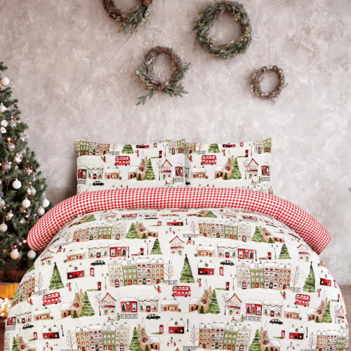 Christmas Town House Duvet Set