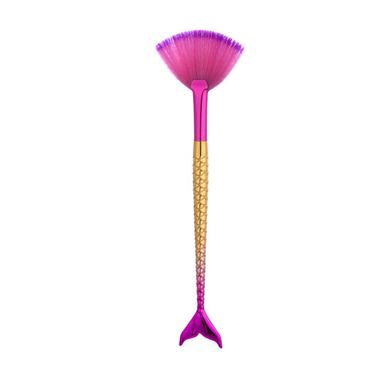 Glowii Small Mermaid Fishtail Fan Brush – Purple