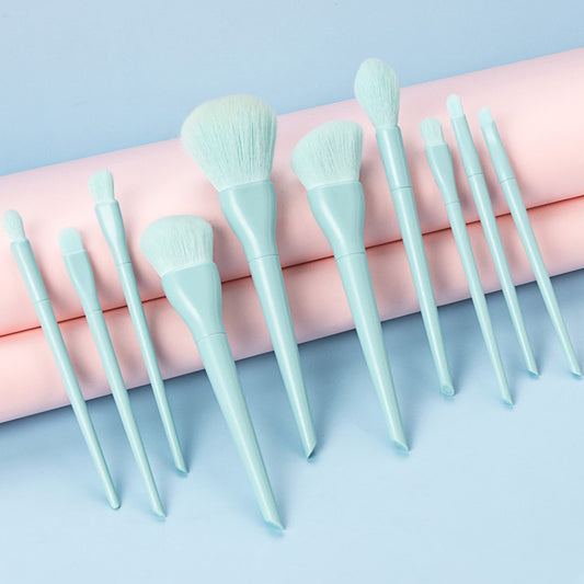 Glowii 10pcs Candy Blue Makeup Brush Set