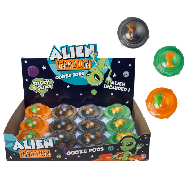 Alien Invasion Sticky & Slimy Ooze Pods With Figure