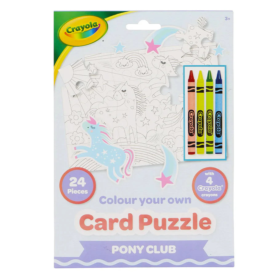 Crayola Colour Your Own Card Puzzle & 4 Crayons