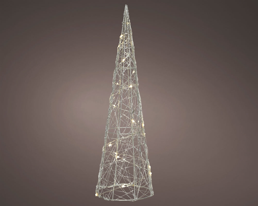 LED Silver Wire Cone Decoration