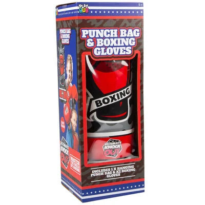 Punch Bag & Boxing Gloves Set