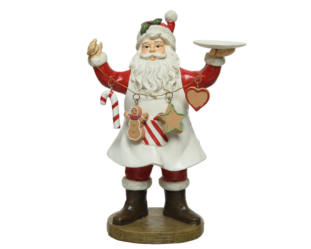 Santa With Cookies 23cm