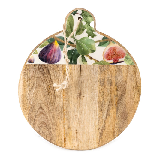 Round Enamelled Chopping Board - Fig