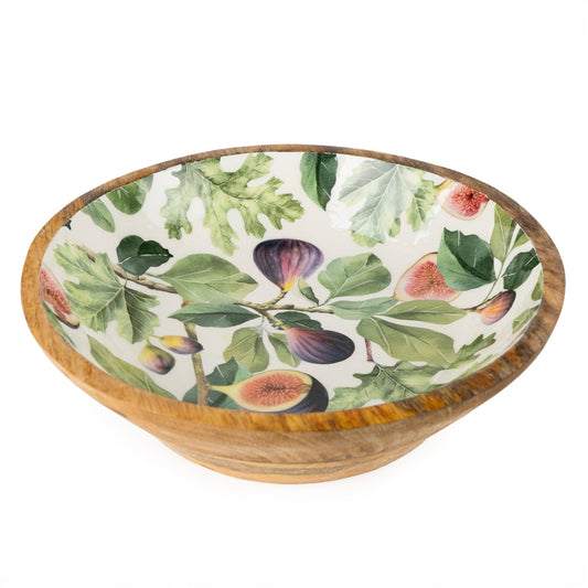 Hand Crafted Mango Wood Bowl - Fig 23.5cm