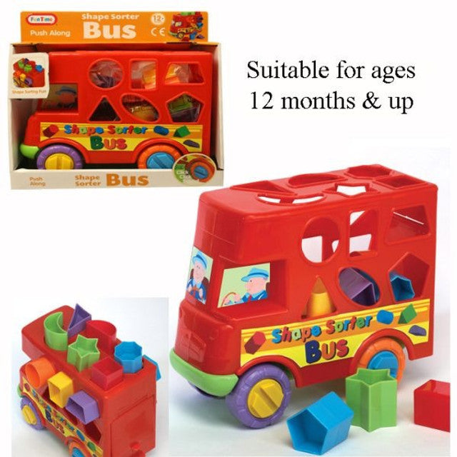 Push Along Bus Shape Sorter