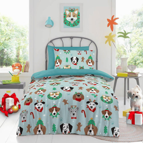 Ultra Soft Duvet Set Xmas Dog Single