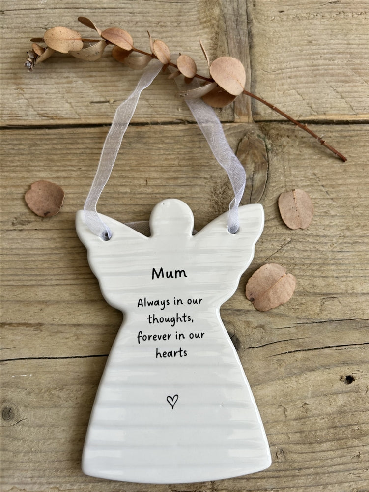 Ceramic Hanging Angel Message Remembrance Plaque 11cm