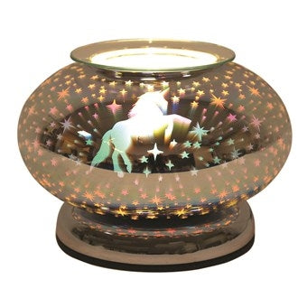 40W Touch Sensitive Wide Glass Aroma Lamp - Unicorn 19cm