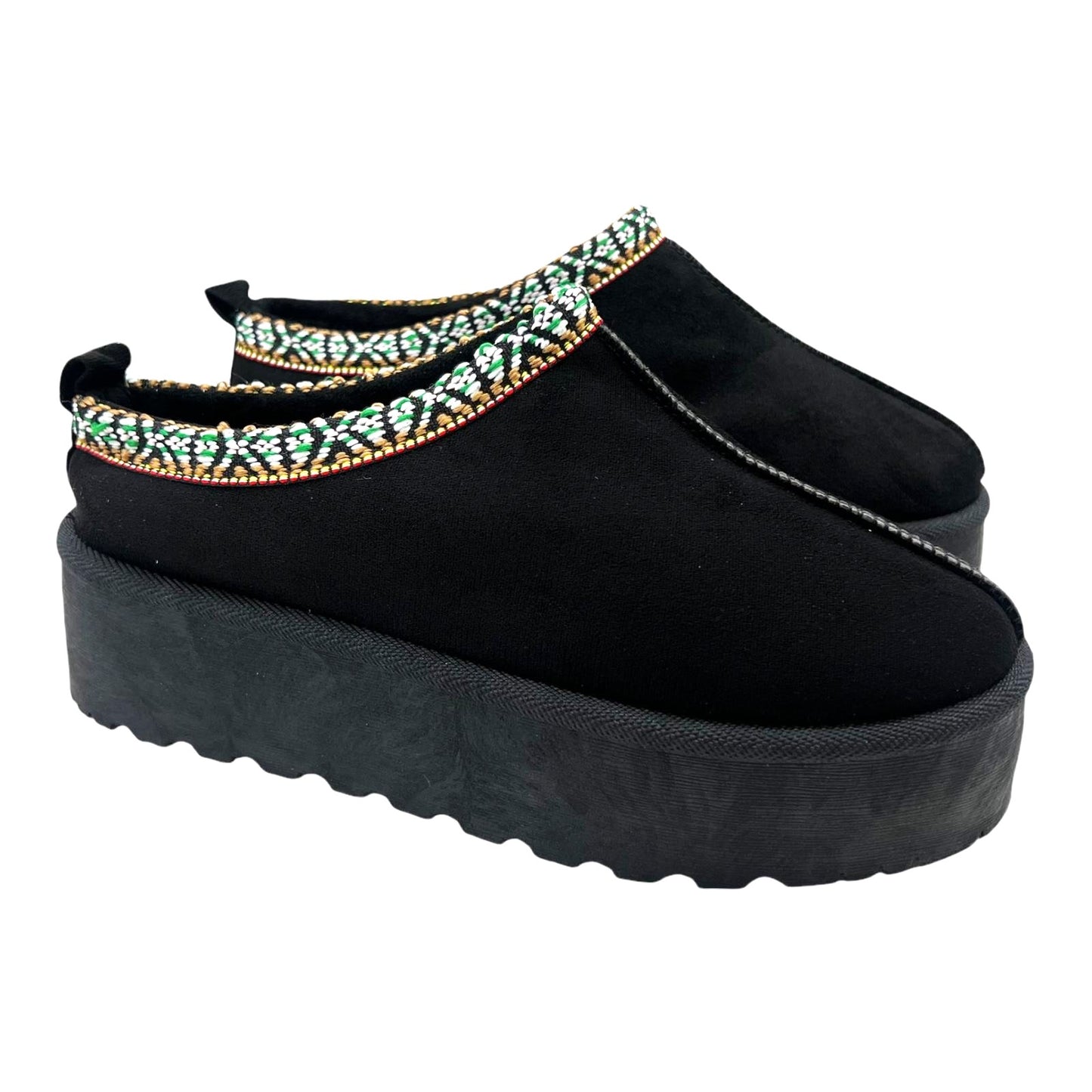 Womens Platform Slip On Snug Slippers