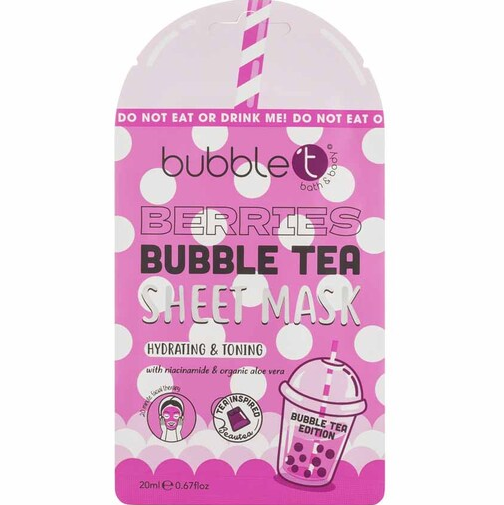 Bubble T Hydrating & Toning Sheet Face Mask 20ml