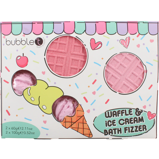 Bubble T Waffle & Ice Cream Bath Fizzers Gift Set