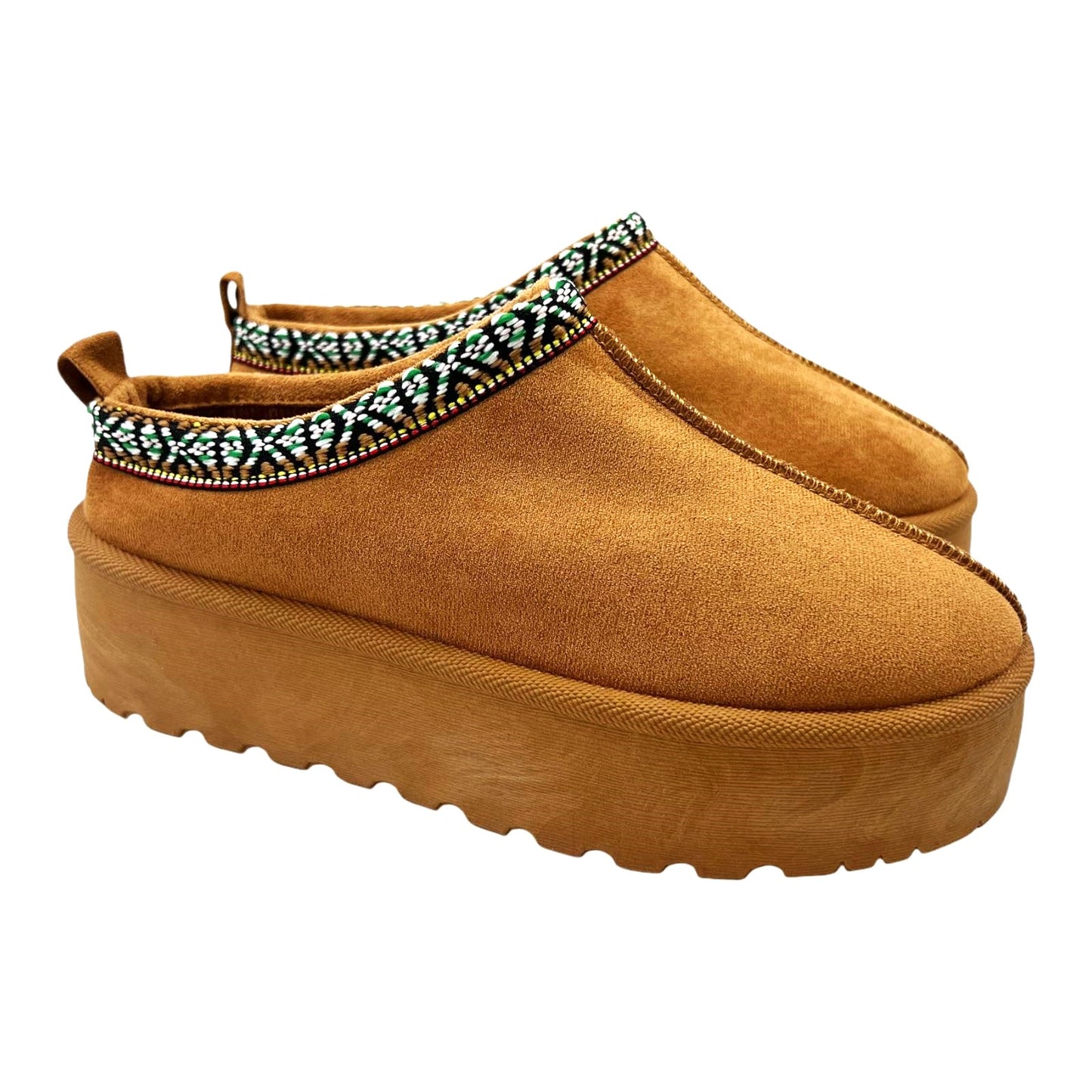 Womens Platform Slip On Snug Slippers