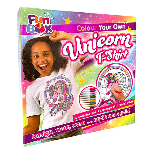 Colour Your Own Unicorn T Shirt Kit