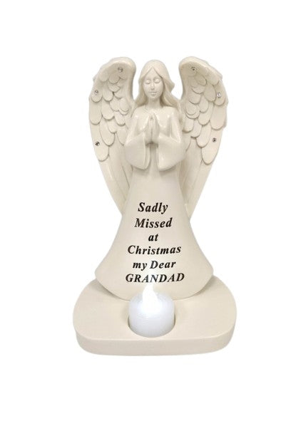 Remembrance Angel With Flickering Light