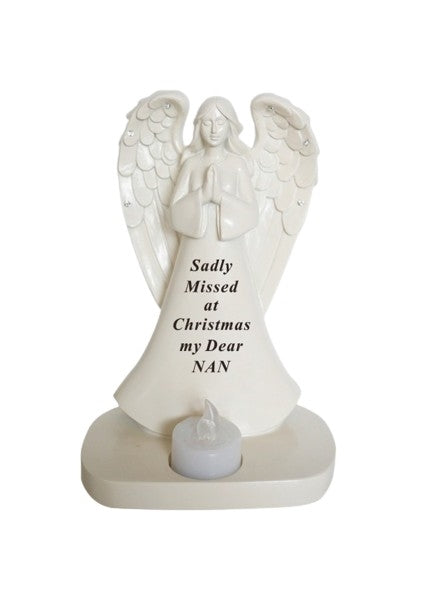 Remembrance Angel With Flickering Light