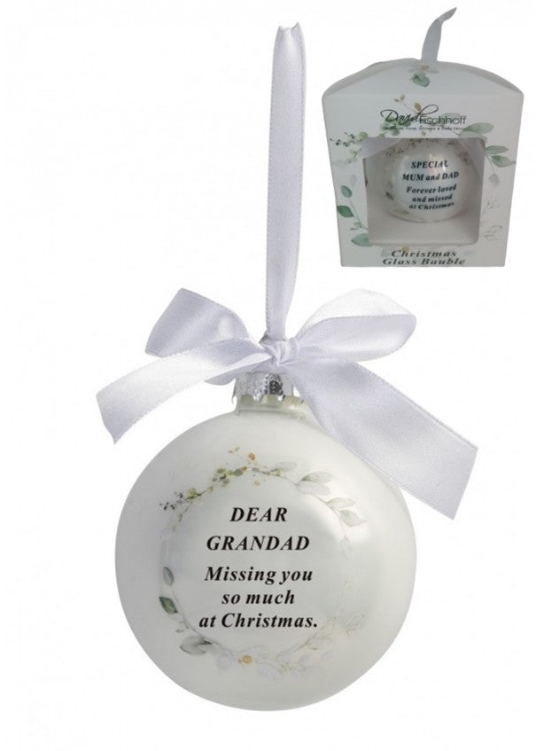 Remembrance Hanging Glass Bauble