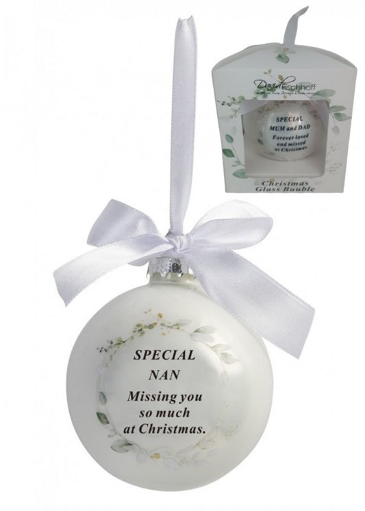 Remembrance Hanging Glass Bauble