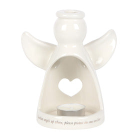 Guardian Angel Ceramic Tealight Holder