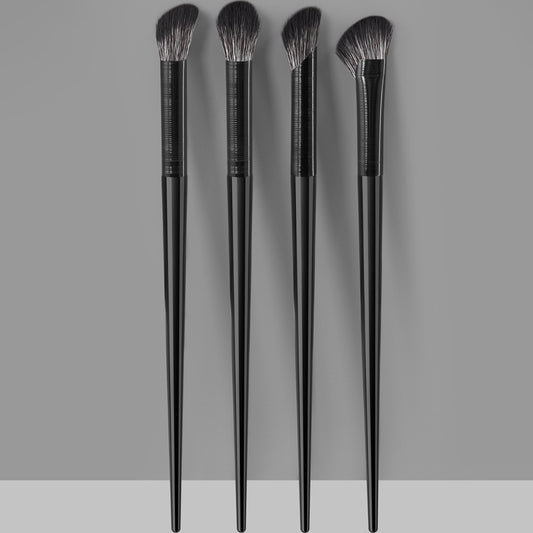 Glowii 4pcs Black Eye Makeup Brush Set