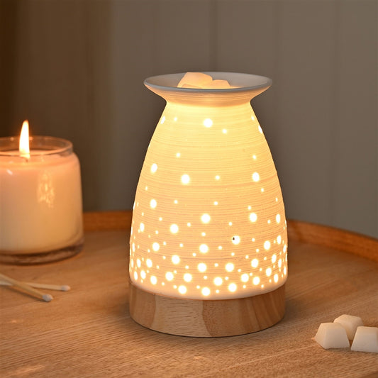 Hestia Ribbed Aroma Lamp 17cm