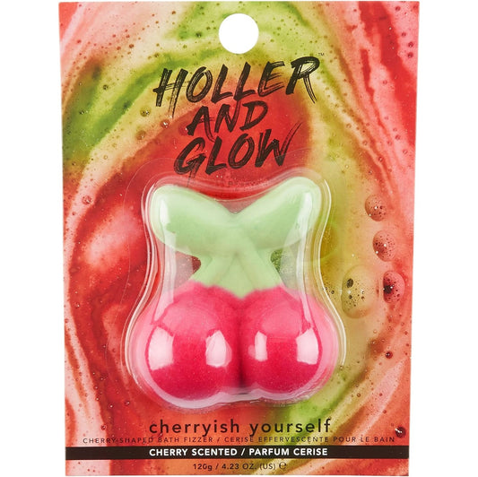 Holler & Glow Cherryish Yourself Cherry Shaped Bath Fizzer 120g