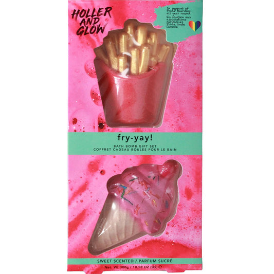 Holler & Glow Fry-Yay! Bath Bomb 2pcs