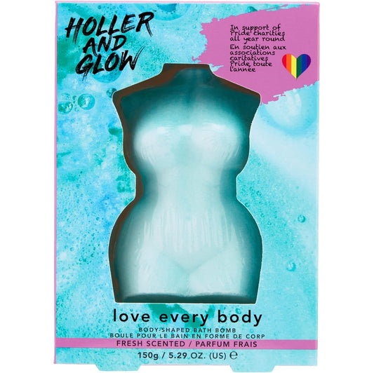 Holler & Glow Love Every Body Body Shaped Bath Bomb 150g