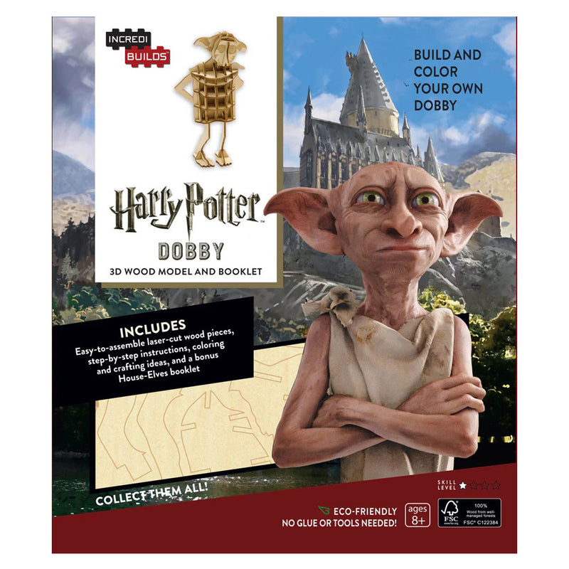 IncrediBuilds Harry Potter Dobby 3D Wood Model & Book DIY Kit