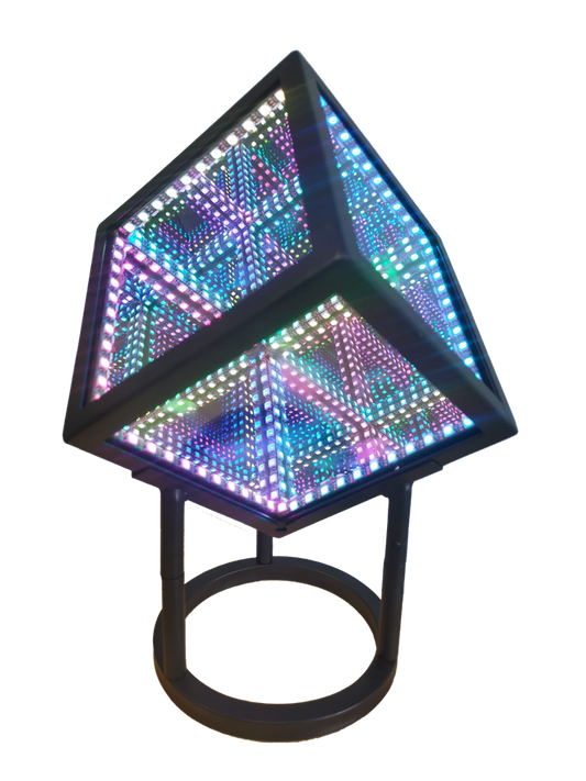 3D Cube Infinity Lamp On Base 15cm