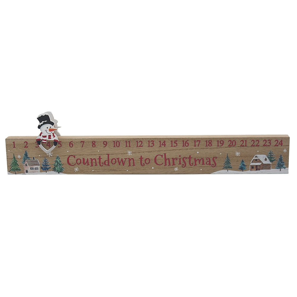 Snowman Sliding Countdown 38cm