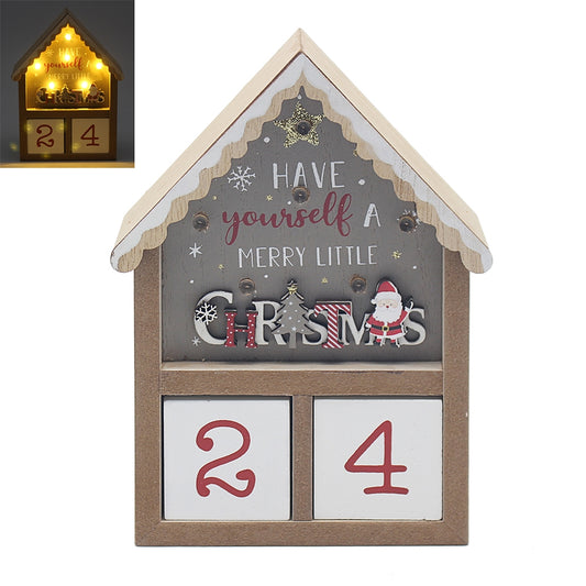 Christmas Countdown With LED Lights 17cm