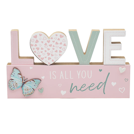 Standing 3D Plaque - Love 24cm