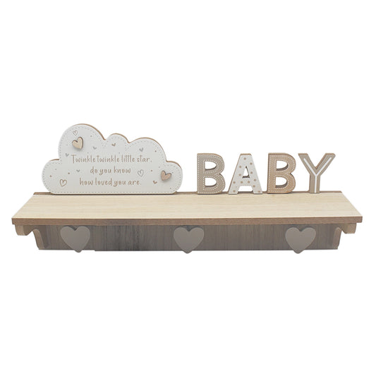 Baby Wall Shelf With Hooks