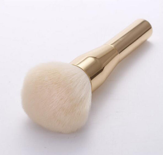 Glowii White-Gold Large Head Face Powder Brush