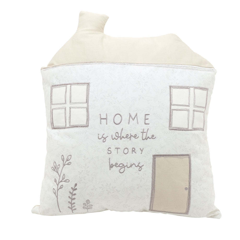 Moments House Shaped Cushion - Home Is Where Story Begins