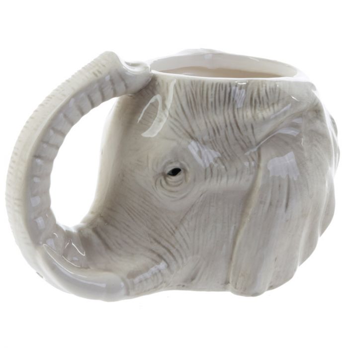 Elephant Head Ceramic Shaped Mug