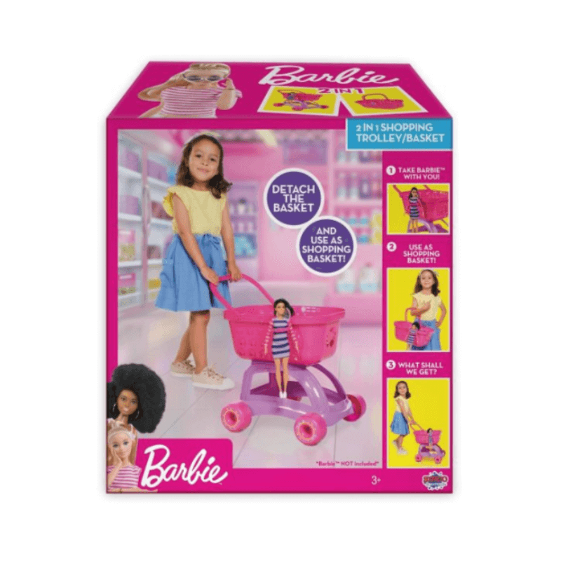 Barbie 2 in 1 Shopping Trolley & Basket