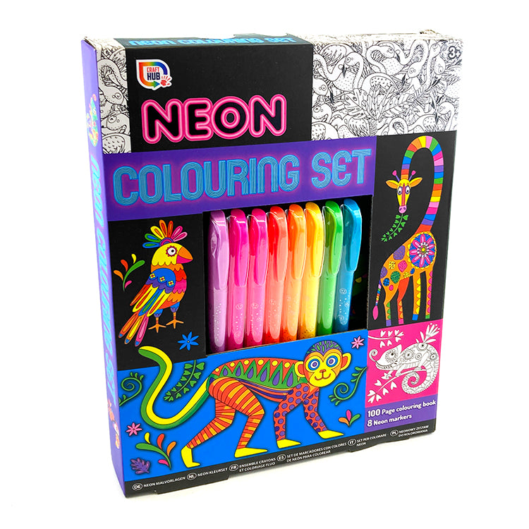 Deluxe Neon Colouring Set