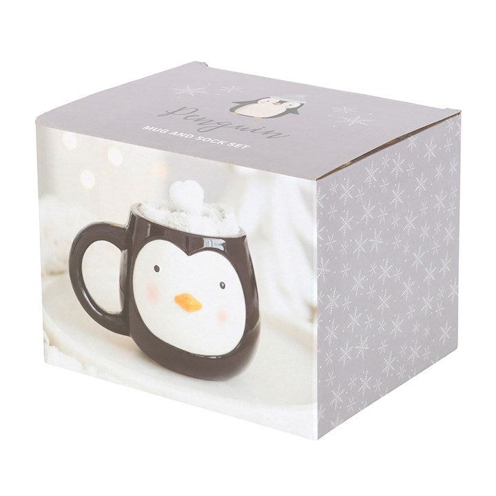 Penguin Mug and Socks gift Set