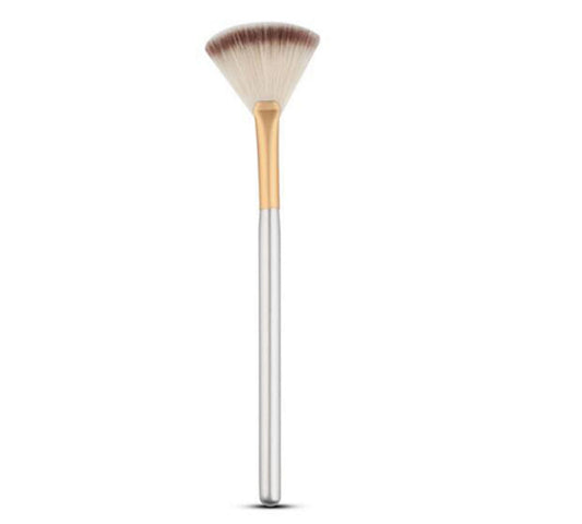 Glowii Gold/Gray Small Fan Brush