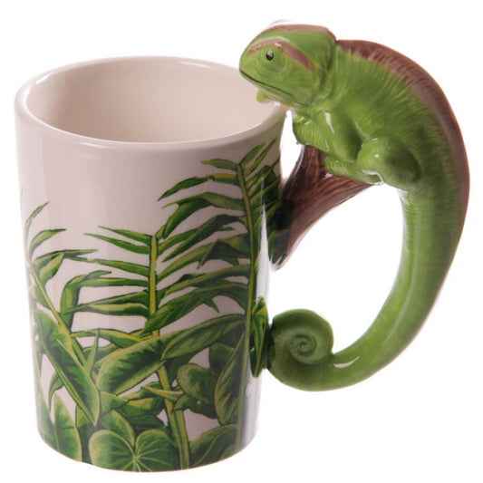 Chameleon Ceramic Shaped Handle Mug