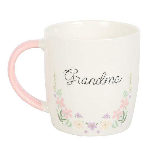 Grandma Pastel Floral Ceramic Mug