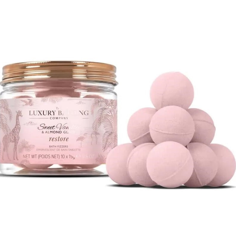 The Luxury Bathing Company Sweet Vanilla & Almond Glaze Restore Bath Fizzers