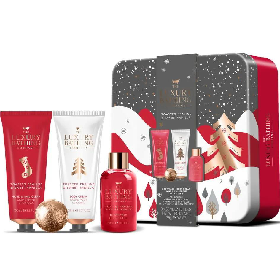 The Luxury Bathing Company Toasted Praline & Sweet Vanilla Enchanting Tin Gift Set