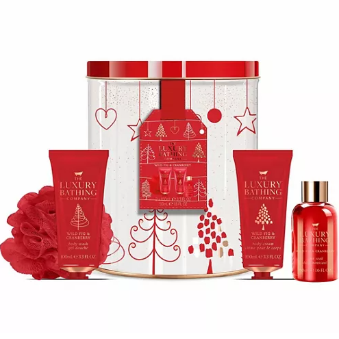 The Luxury Bathing Company Wild Fig & Cranberry Bathing Gift Set (Bathing Rituals Tin)