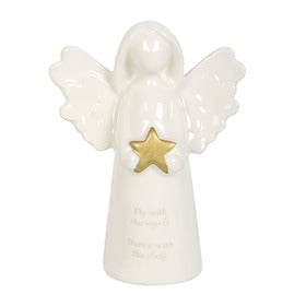 Fly With The Angels Sentiment Ceramic Angel Ornament