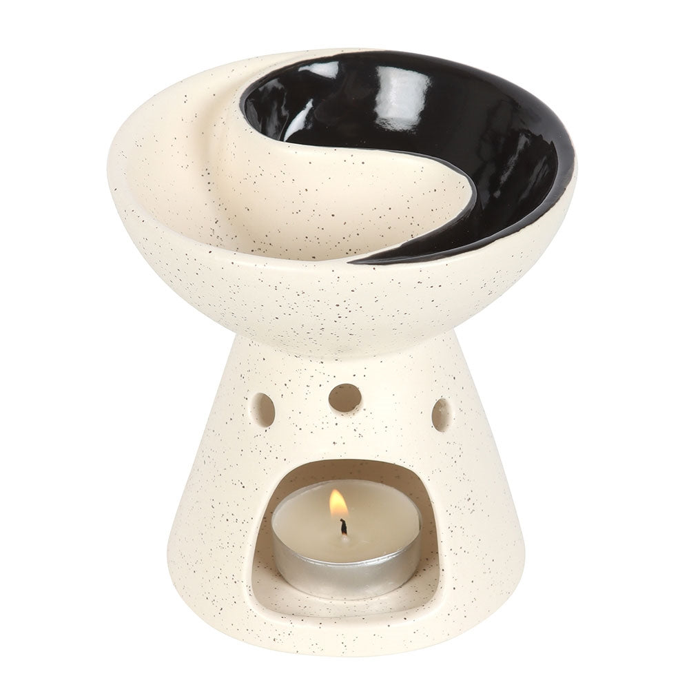 Yin Yang Dual Ceramic Oil Burner with Split Dish